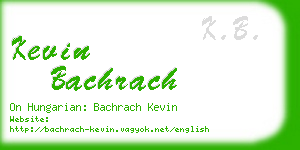 kevin bachrach business card